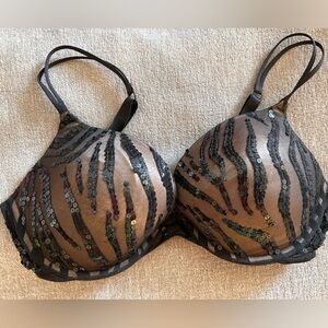 Victoria’s Secret Sequin Embellished Black Bra